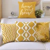 Yellow geometric petal linen pillowcase sofa cushion cover home decoration can be customized for you 40x40 45x45 50x50 60x60