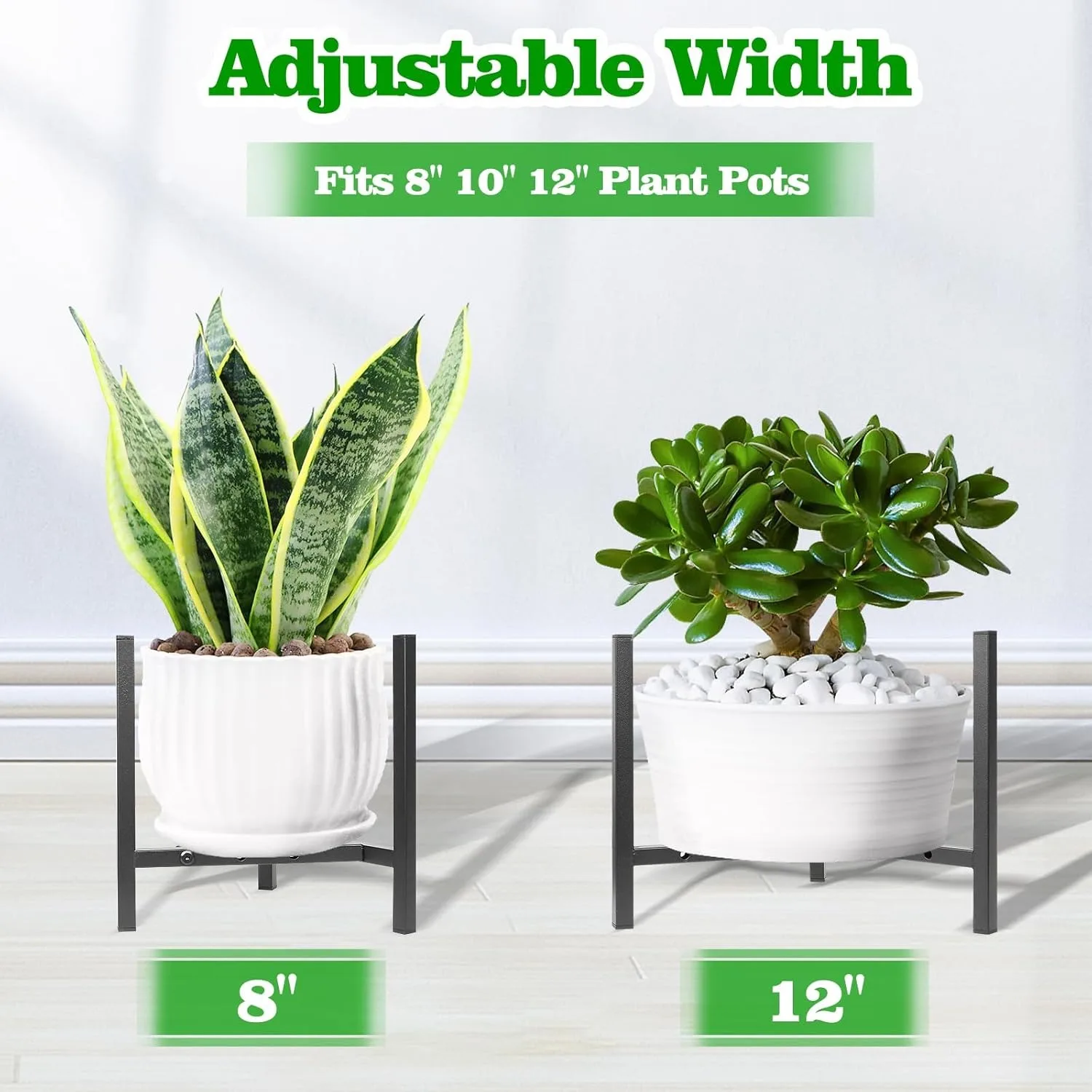 Plant Stand Indoor Adjustable,Plant Stands,Heavy Duty Stable Plant Pot Flower Holder Indoor Outdoor , Fit 8 9 10 11 12 inch Pots - Image 2