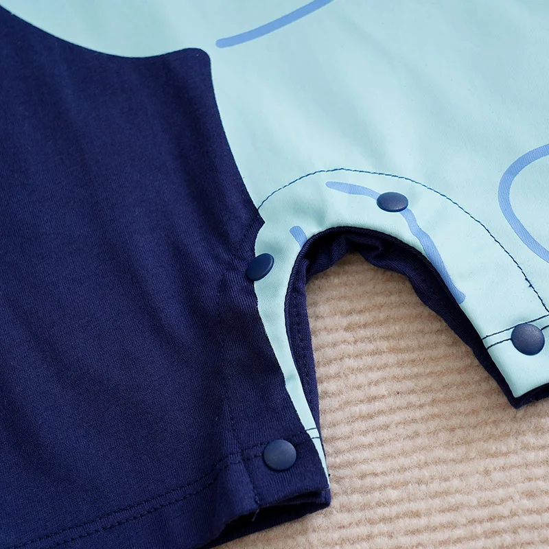Baby Boys girls Romper Newborn 0-18 months blue Lovely Elephant Short Sleeves Bodysuit Fashion Infant Summer Casual Jumpsuit - Image 6