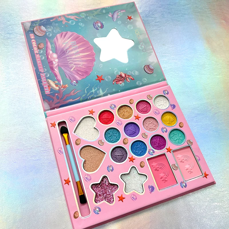 18 Color Sweet and Seductive Fluorescent Pink Eye Shadow Palette with Mirror - Matte Vibrant Eyeshadow Palette Makeup Palette - Image 4