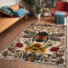 VIKAMA Vintage Honeycomb Carpet - Soft And Machine-Washable For Living Room Floor Mat, Bedroom Bedside Rug, Home Decoration