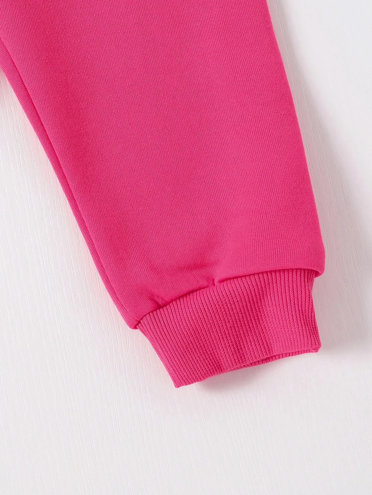 Newborn baby girl Autumn and Winter Edition Mom Little Baby Letter Printed Fleece hoodie and Pants Set - Image 5