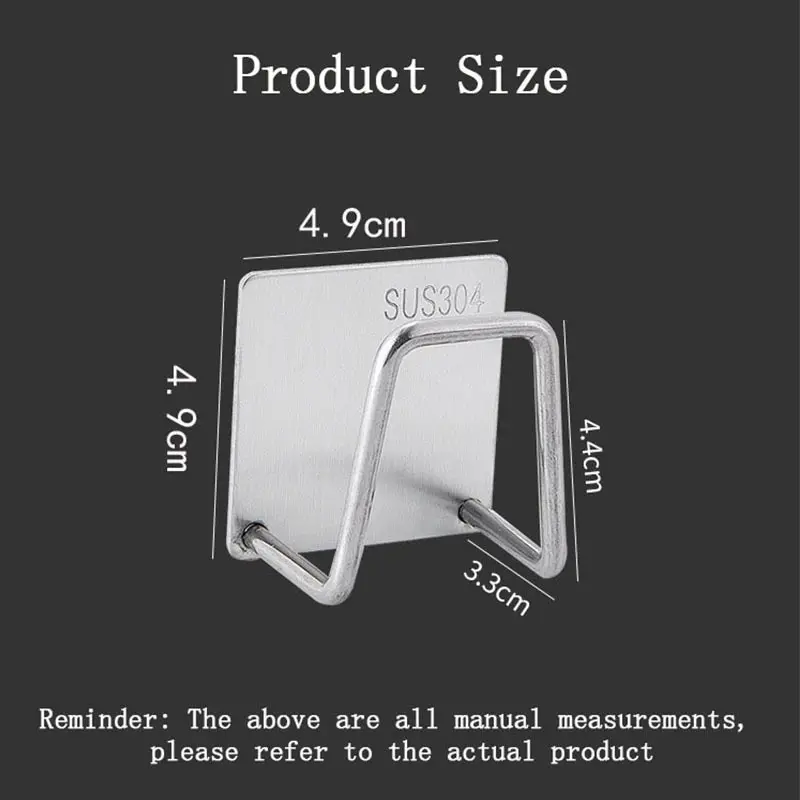 1pc Sink Sponge Holder For Kitchen Slivery Stainless Steel Household Water Channel Dishcloth Rag Storage Rack - Image 3