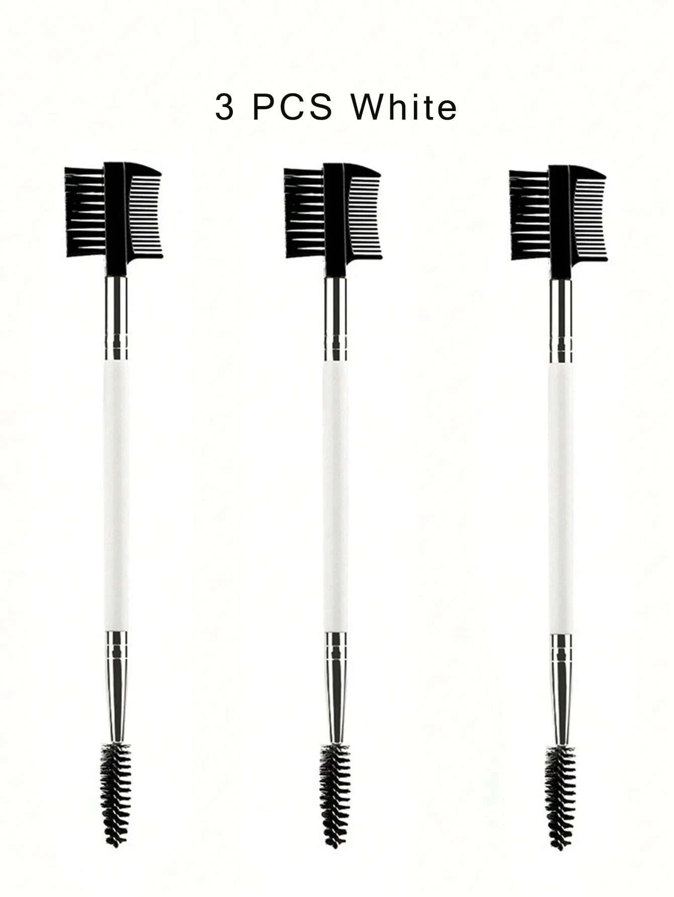 1/2/5PCS 3 Head Eyebrow Eyelash Shaper Double Head Brush Makeup Grooming Tool Cosmetic With 3 Different Spoolie Brushes - Image 4