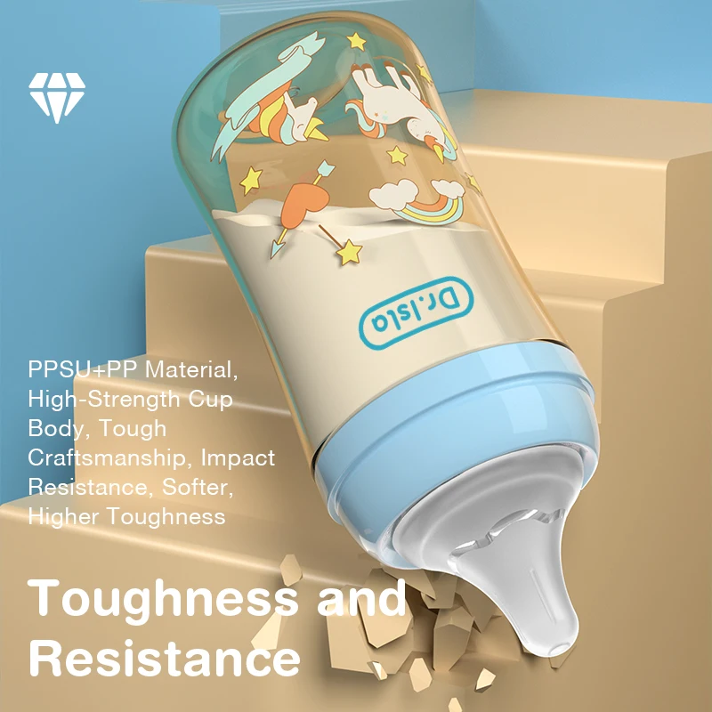 MAMIJOY 160/240ML PPSU Baby Bottle Handle Infant Drop-proof Baby Wide-caliber Milk Bottle Newborn Feeding Bottle BPAFree PB01&02 - Image 4