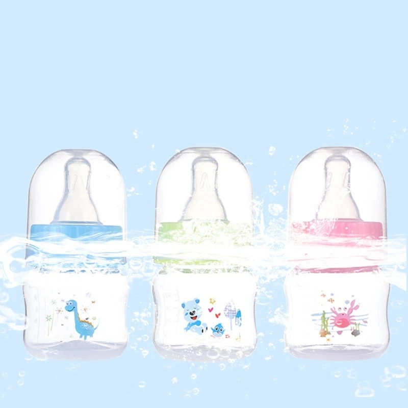 Infant Bottle Baby Feeding Essential Newborns Milk Bottle 50ml/1.7 Ounce Nursing Bottle Cartoon Printed Baby Pet Bottle - Image 2