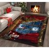 Christmas Theme Santa Claus Full Moon Night Mat Living Room Coffee Table Bedroom Door Mat Game Room Garden and Courtyard Carpet
