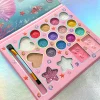 18 Color Sweet and Seductive Fluorescent Pink Eye Shadow Palette with Mirror - Matte Vibrant Eyeshadow Palette Makeup Palette