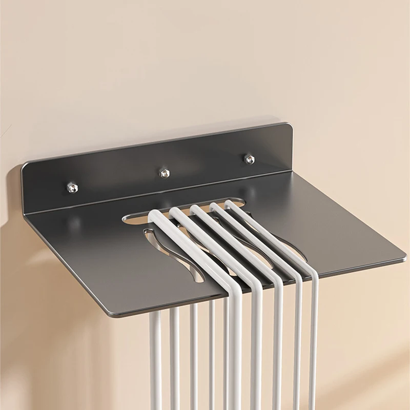 Steel Shelf Wall Mounted Floating Organizer Router Camera Projector Toiletries Storage Living Room Bathroom Office Metal Holder - Image 4