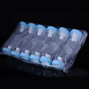 European Style Creative Transparent Small Nursing Bottle Feeding Bottle Pacifier for Baby Infant (Blue)