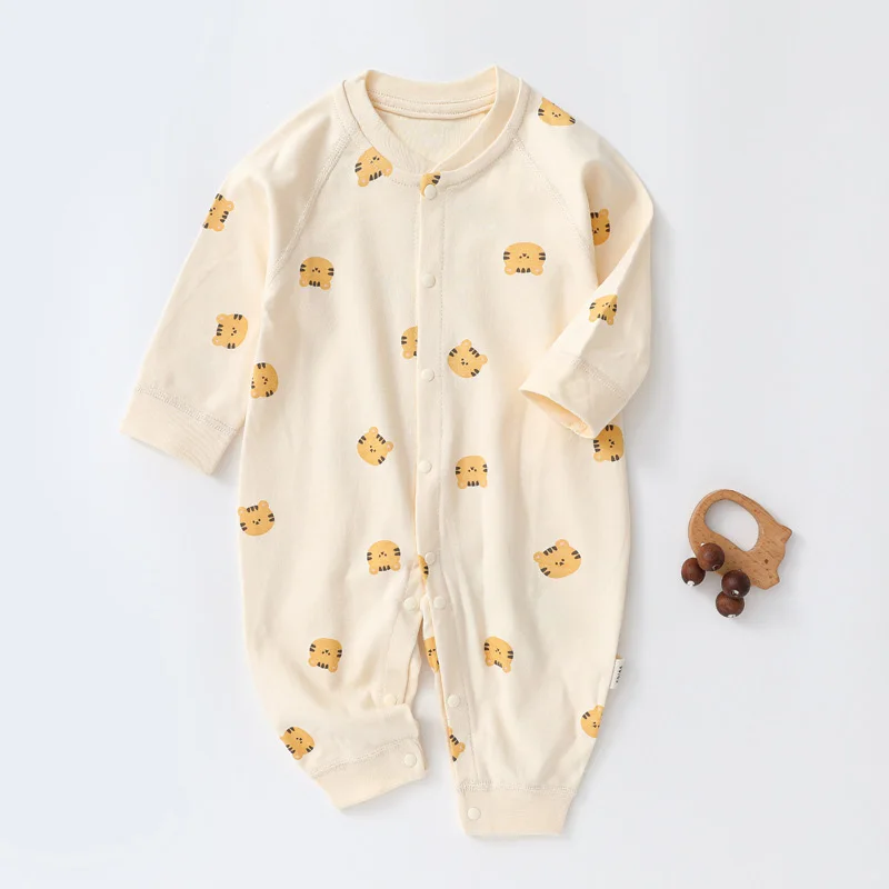 Baby Autumn Clothes Cartoon Bear Printed Romper for Boys Girl Newborn One-Pieces Clothing Cotton Toddler Bodysuit Infant Costume - Image 2