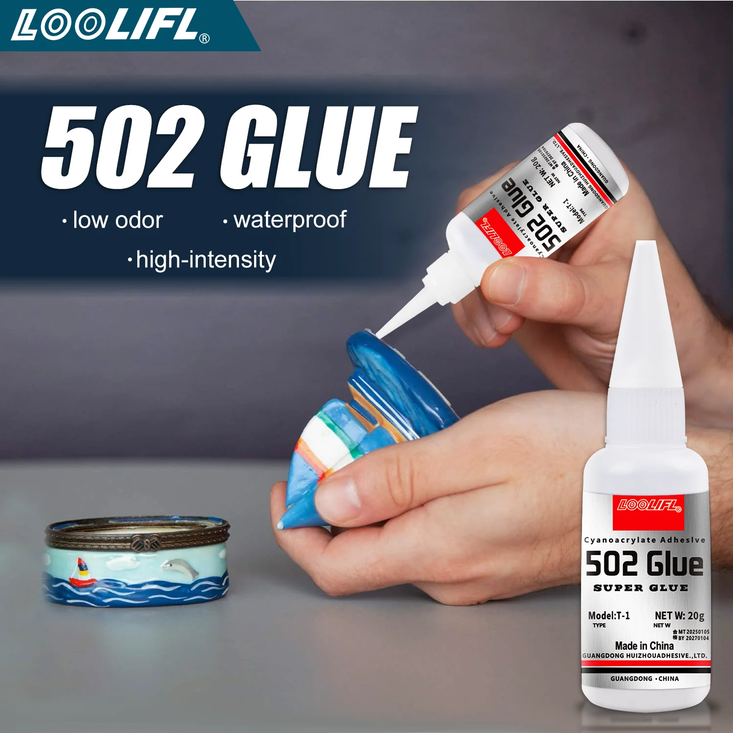 502 Super Glue, Strong Adhesive, Instant Bonding Force: 1-5 Per Tube, 20 Grams Each, Fast Bonding, Bonds Surfaces in Seconds. Perfect for Emergency Repairs at Home, in the Workshop, or on the Go. - Image 5