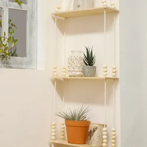Wooden Storage Rack Wall Hanging Shelves Plant Floating Wall Shelf Rustic Wood Shelves Bedroom Living Room Home Decorations Gift