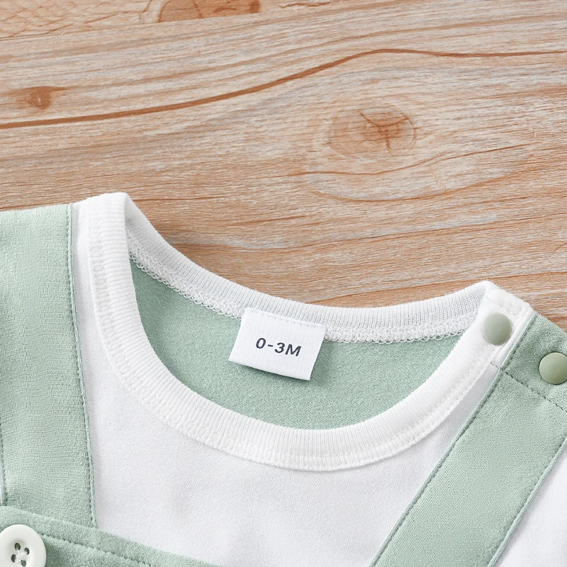 Newborn Baby Clothes Animalgreen caterpillar print Infant Jumpsuit Toddler Short Sleeve One-piece Pajamas Bodysuit Summer Romper - Image 3