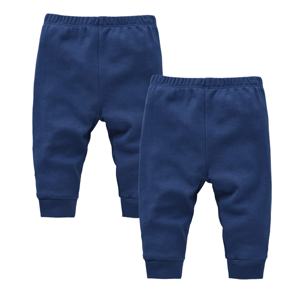 Kavkas Baby Boy Girls Long Pants 2 Pcs/lot 0-12 Months 100% Cotton Solid White Trousers Newborn Soft Clothing - Image 5