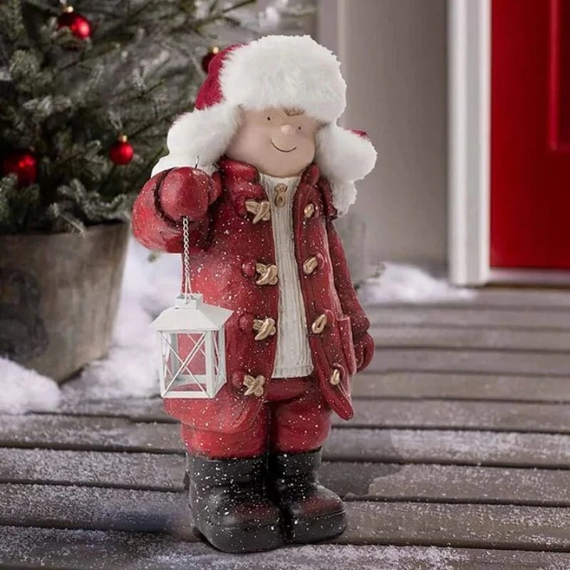 Christmas Children's Lantern Figurines Christmas Children's Lantern Sculpture Figurines Christmas Doll Lantern Decorations - Image 4