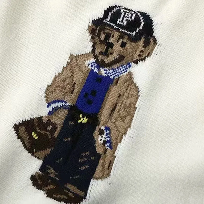 New 2024 Autumn Winter Pullover Sweater Women Cashmere Knitwear Tops Bear Print Warm Pullovers Korean Fashion Chic Woman Clothes - Image 5