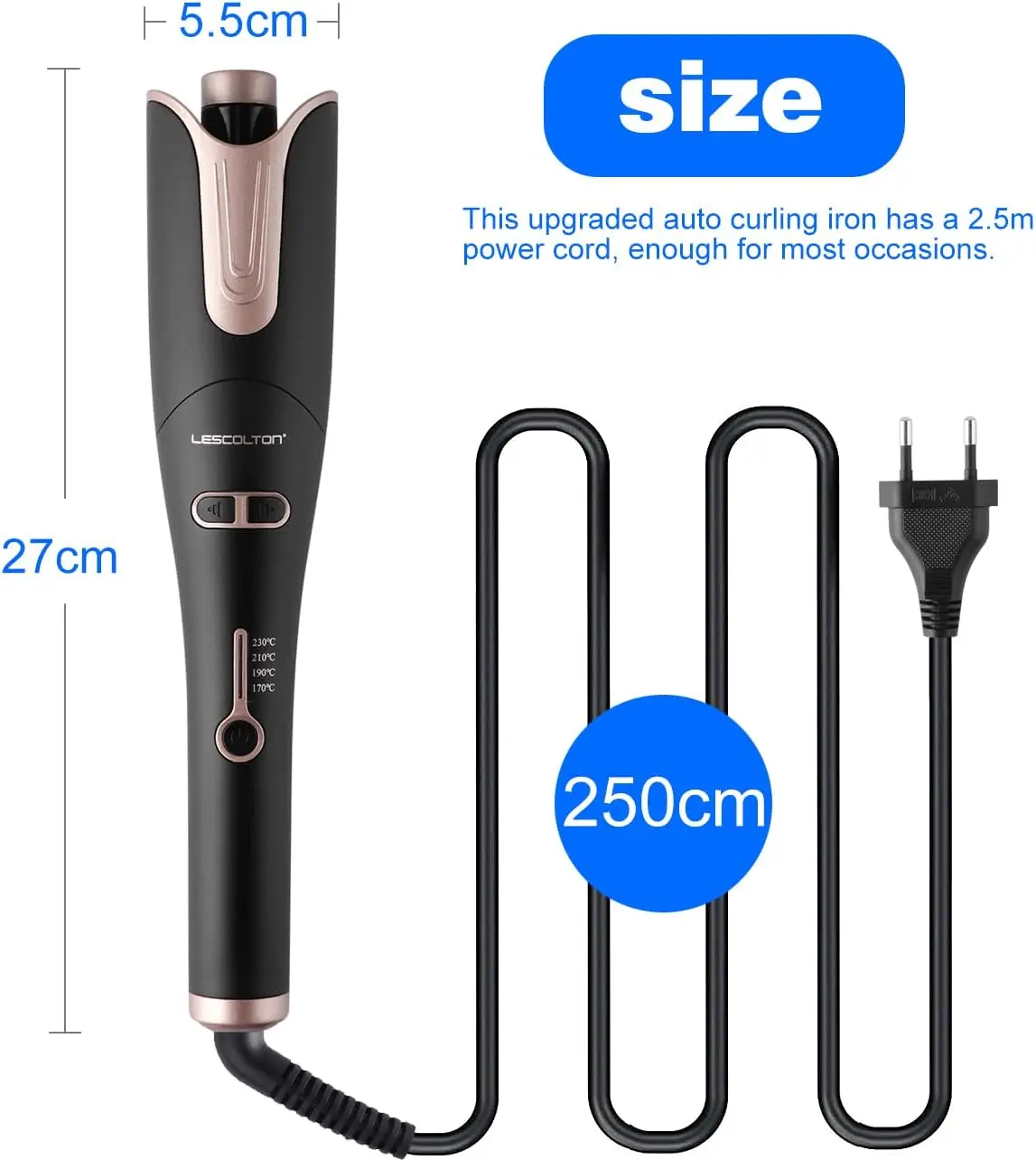 LESCOLTON Automatic Curling Iron Innovative Large Curl Professional Hair Curler Automatic Curling Hair Styling Tool for All Ages - Image 6