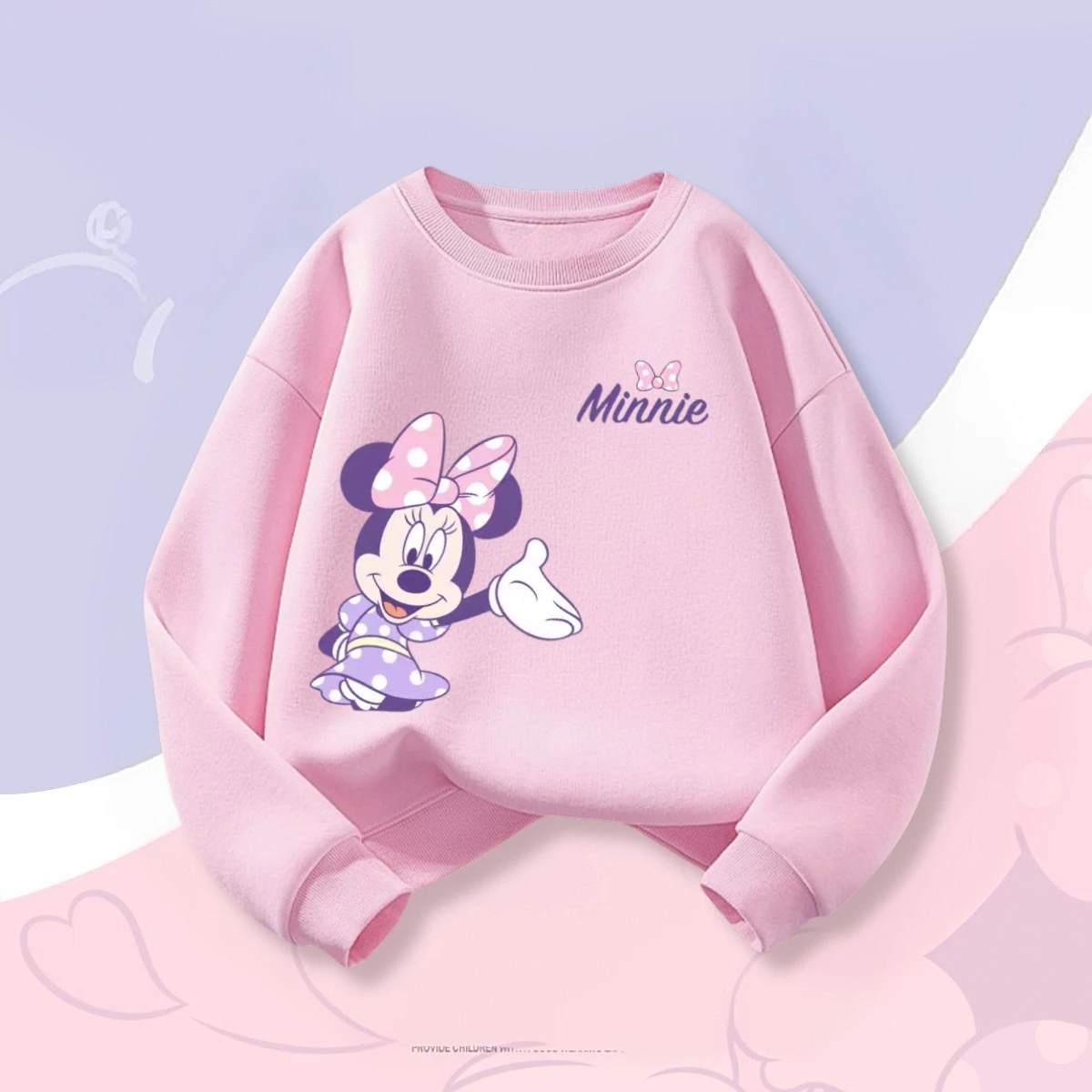 Printed Minnie Cute Baby Girl Long Sleeve Tops Sweatshirts Spring Autumn Loose Fashion Children's Clothes Casual Hoodie Crewneck - Image 5