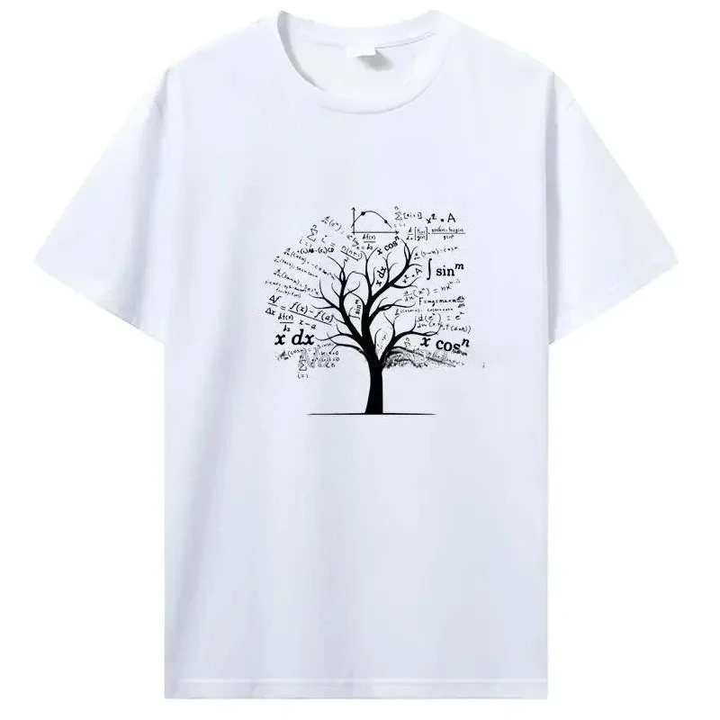 Calculus Algebra Tree Math Teacher Geek Pattern T-shirt Streetwear Birthday Gift Summer T-shirt Women's Clothing Personality Y2K - Image 3