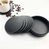 1pc PU Leather Coaster Non-slip Heat Insulation Coffee Mug Cup Mat Tableware Insulation Mat Bowl Placemat Home Table Decor