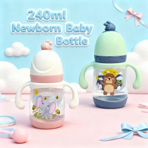 300ml baby feeding bottle, 6-36 months baby PP feeding bottle, anti-fall leakproof, large capacity safe and durable