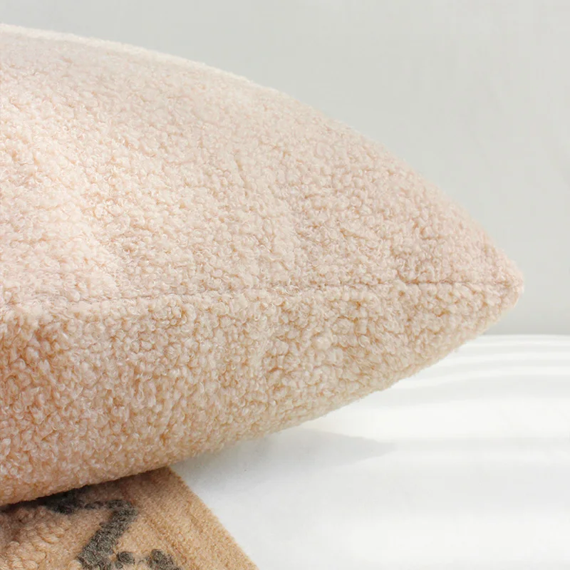 Multi-color Teddy Faux Fur Cushion Cover Living Room Sofa 30x50 Throw Pillow Cover Ultra Soft Pillowcase White Funda Cojin Hogar - Image 5