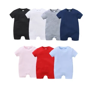 1/3 Pcs Newborn Baby Romper Solid Cotton Unisex Infant Boys Jumpsuit Onesies Toddler Girls Overall Roupas Bebe Blank Muslin