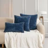 1pc woven solid color pillow cover with velvet edge technology modern and luxurious style suitable for sofas, bedroomns, bed