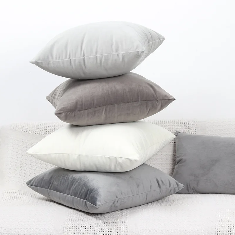 White Velvet Soft Cushion Cover 45x45cm Lumbar Pillow Case for Living Room Sofa Decoration Nordic Home Decor Throw Pillow Cover - Image 5
