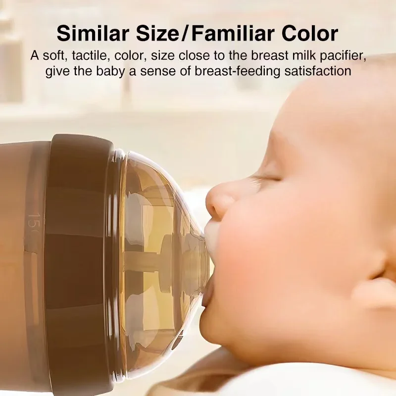 0-36 months baby silicone bottle imitation breast milk design nano bottle water bottle perfect gift for newborns leak-proof - Image 3