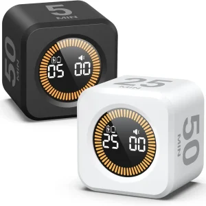 Visual Pomodoro Timer Kitchen Digital Timer Clock,Gravity Senso Chronometer Study Timer Children Stopwatch Timer for Studying