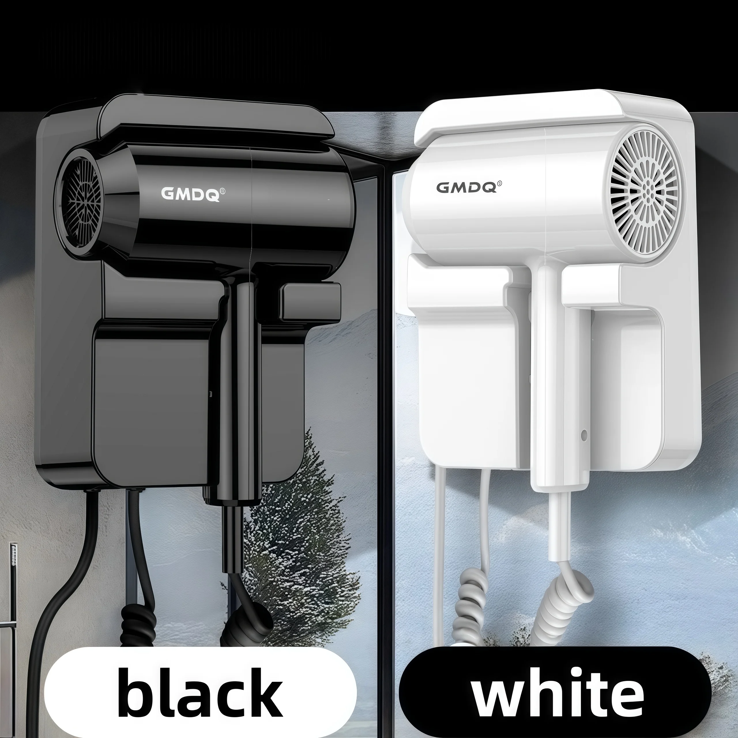 Gmdq British Standard 220V Wall-Mounted Hair Dryer with Overheating Protection, Hot and Cold Air, Strong Wind Power, 1300W, for Home Bathroom Use - Image 4