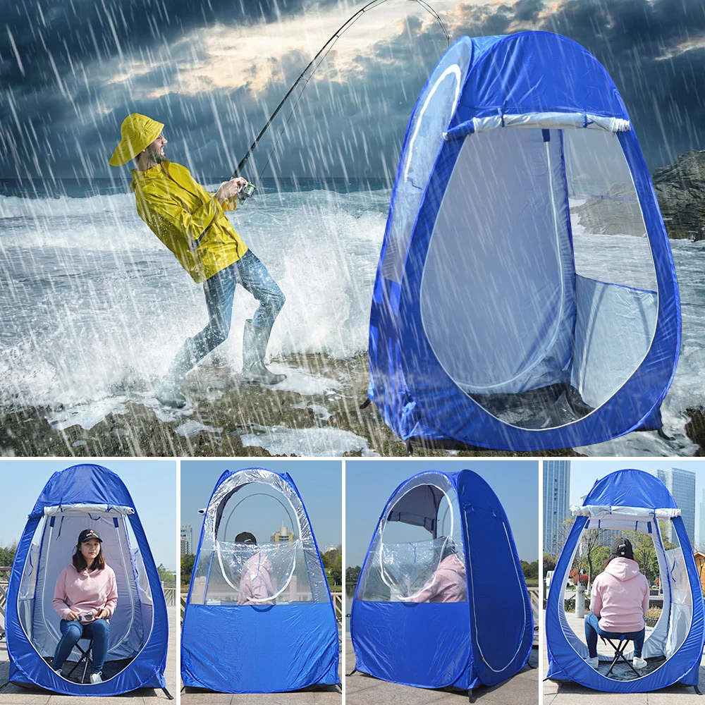 Portable Outdoor Fishing Tent UV-protection Tent Pop Up Single Tent Automatic Instant Tent Rain Shading Tent for Outdoor Camping - Image 4