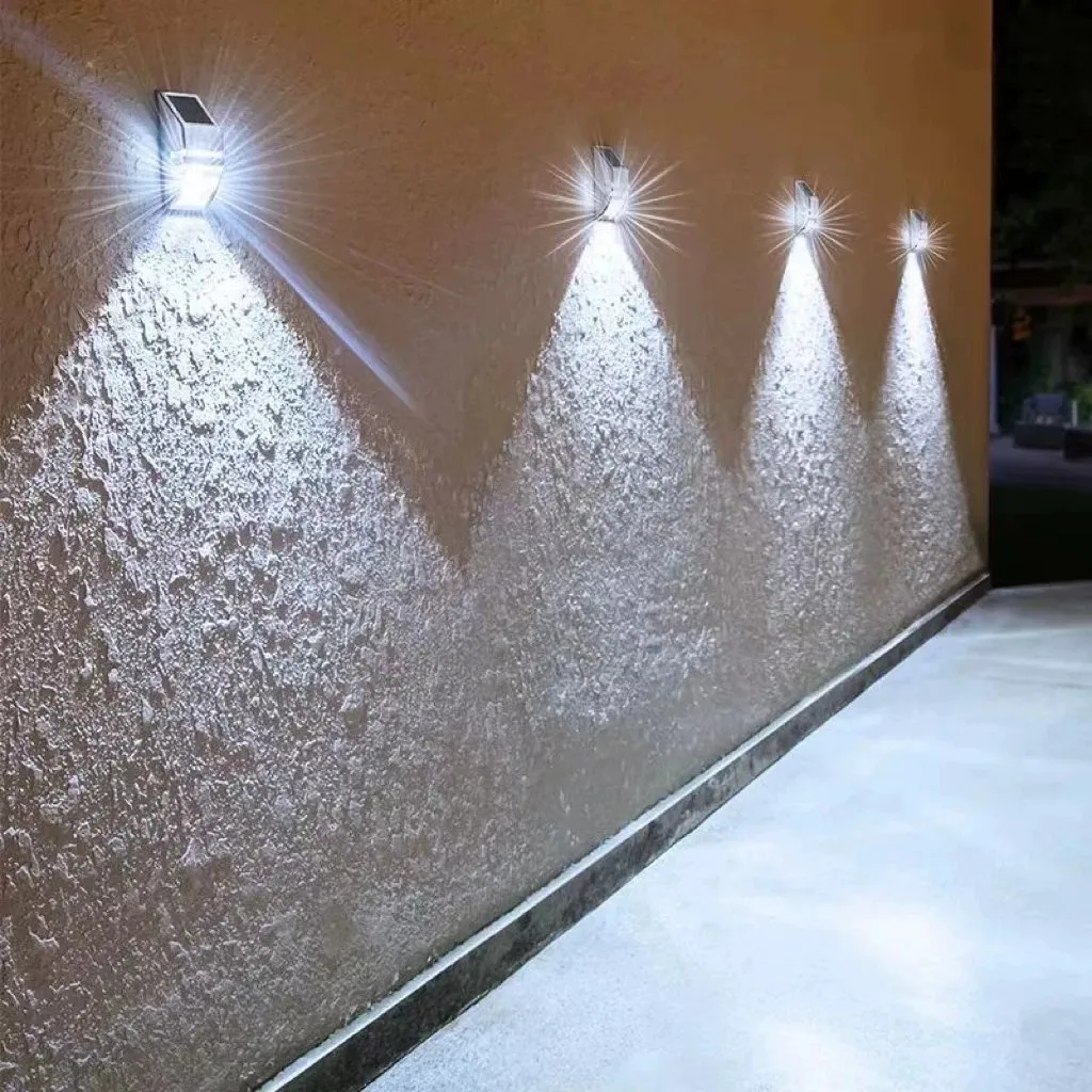 Solar Fence Light Stainless Steel Outdoor Waterproof Solar Powered Deck Light Wall Mount Yard Patio Motion Sensor Security Light - Image 3