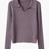 Autumn Winter Long Sleeve Knitted Sweater Women POLO Collar Pullover Female V-neck Elastic Skinny Knit Base Layer Tops Jumpers