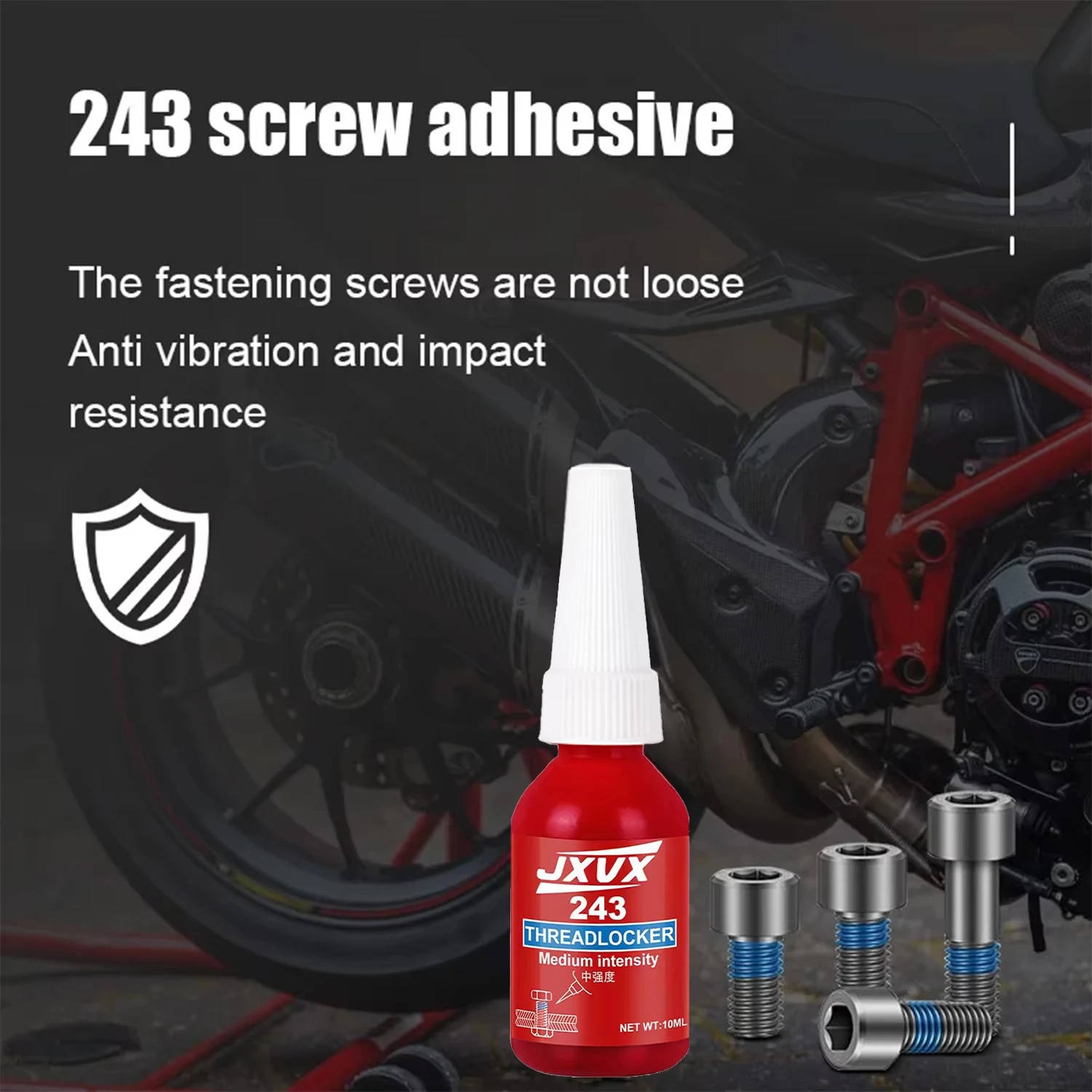 10-pack Anaerobic Adhesive 243 Blue Threadlocker Thread Sealant Anti-Shock Anti-Loosening Adhesive High-Temperature Resistant Removable Equivalent to Loctitl - Image 5