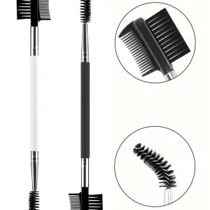 1/2/5PCS 3 Head Eyebrow Eyelash Shaper Double Head Brush Makeup Grooming Tool Cosmetic With 3 Different Spoolie Brushes