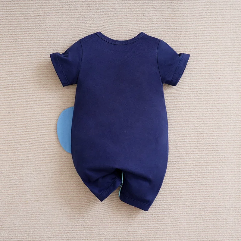Baby Boys girls Romper Newborn 0-18 months blue Lovely Elephant Short Sleeves Bodysuit Fashion Infant Summer Casual Jumpsuit - Image 2