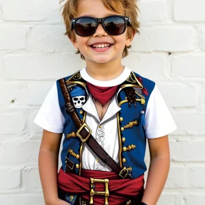 3D Print Boys Pirate Print T-Shirt Baby Clothing Male Outdoor Clothe for Children Boy Girl Child T-Shirt Top