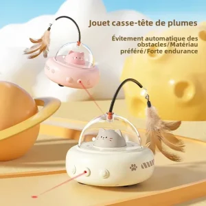 Smart Teaser Cat Feather Interactive Toy Electric Cat Teaser Stick With Bell Training Pet Toys Replaceable Cat Supplies