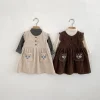 New autumn baby clothing for 0-3 years old, cute baby girl vest dress, exquisite embroidered dress