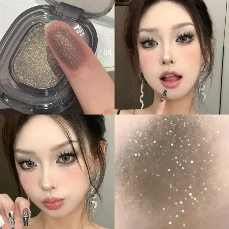 Punk Smoky Black Eyeshadow Makeup Palette Glitter Metallic Dark Silver Eye Shadow Highlighter Pearl Brown Eyes Pigments Cosmetic - Image 5