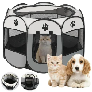 Portable Foldable Pet Tent,Kennel Octagonal Fence Puppy Shelter,Cat and Dog Nest,Outdoor Easy Operation Dog Cages Cat Fence.s