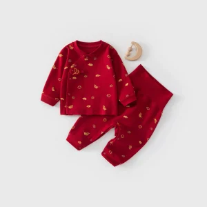 Autumn and Winter 100-Day-Old Newborn Cotton Clothing Set, Pure Cotton Class a Baby Clothes, Newborn Home Wear, Baby Separate Set