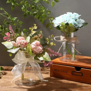 High Quality Large Wide Mouth Cylindrical Style Plastic Transparent Vase Suitable Table Wedding Home Decoration Decorative Item