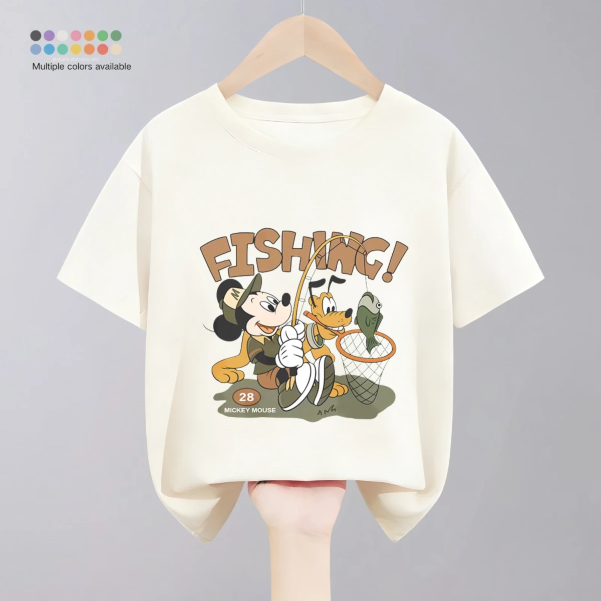 Mickey Mouse T-shirt For Kids Summer Clothing Printed Cartoon Cotton Short Sleeve Tops Tees Baby Girl And Boy Leisure T Shirts - Image 5