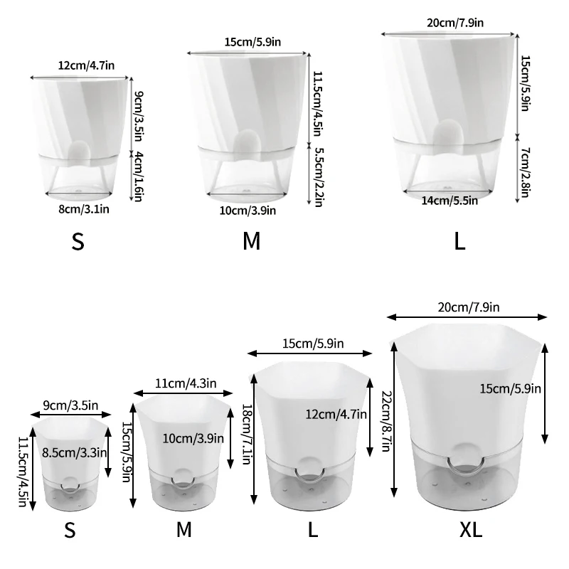 Self-Watering Flowerpot Indoor Transparent Pots for Plants Double-Layer Planters for Home Garden Green Plant Accessories - Image 5