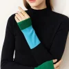 2025 Vintage Casual Long Sleeve Tops Korean Knitted Slim Versatile Pullovers Women Autumn Winter Turtleneck Warm Sweater