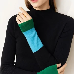 2025 Vintage Casual Long Sleeve Tops Korean Knitted Slim Versatile Pullovers Women Autumn Winter Turtleneck Warm Sweater